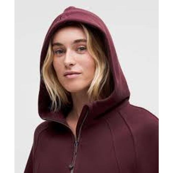 LULULEMON Zip Front Hoodie in Plum Color Sweatshirt Jacket Top Size 6 ATHLEISURE - Picture 7 of 7